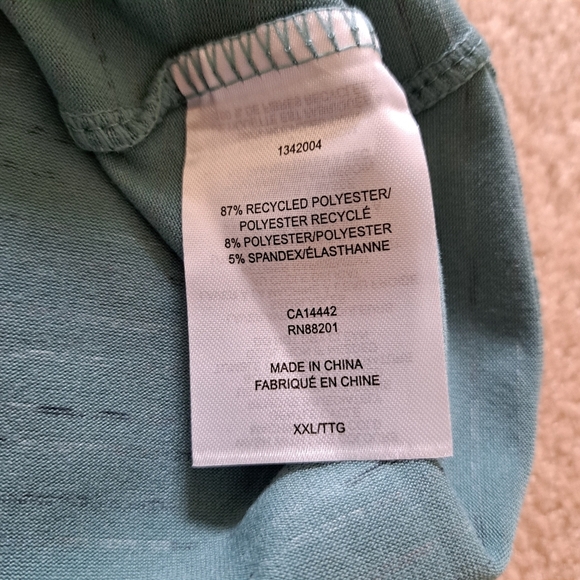 ❤️ NWOT Mondetta Active Tee Green XXL Short Sleeved Striped T-shirt Lightweight - Picture 9 of 10